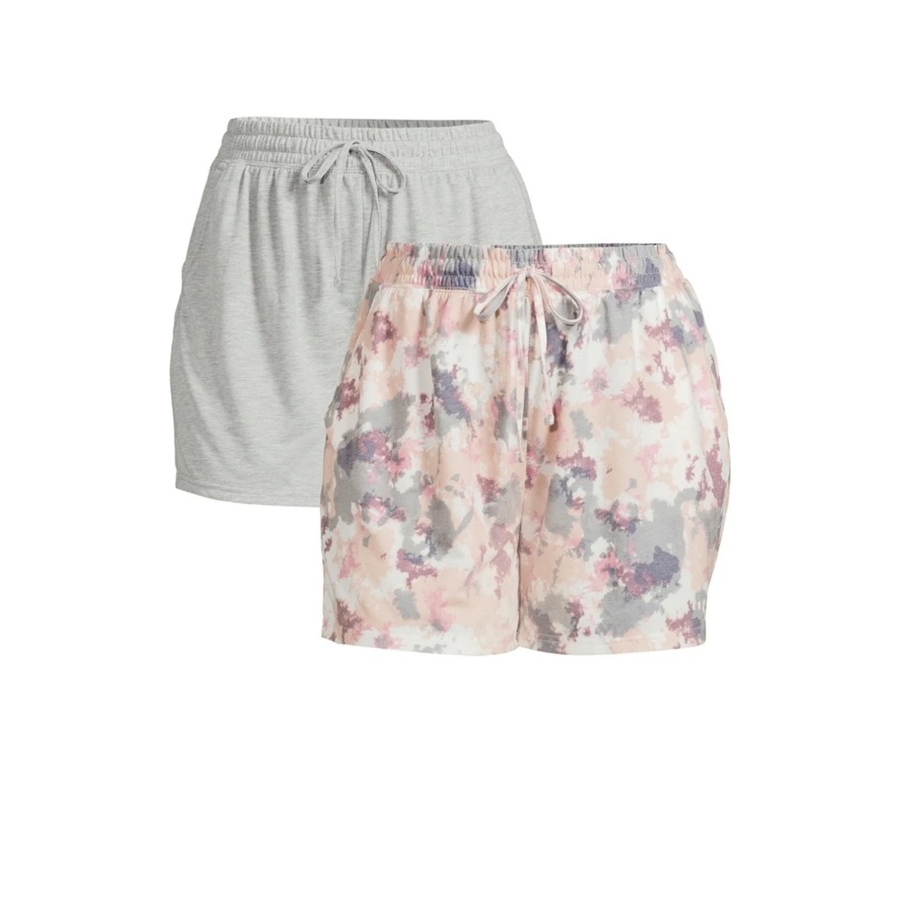 Terra & Sky Women's Plus Size High Waist Knit Shorts,